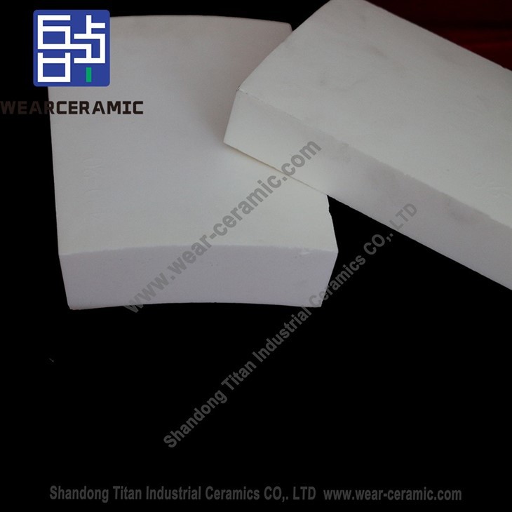 Abrasion Resistant ZTA Ceramic Curved Plate As Pipe Lining