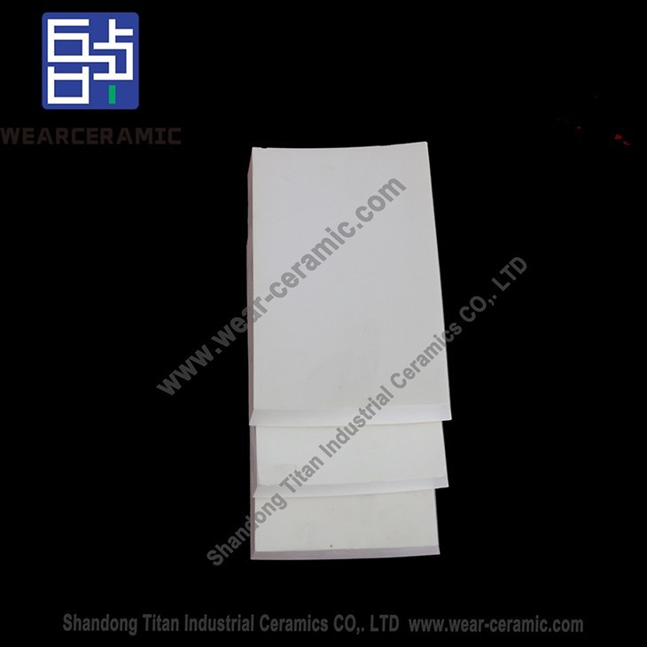 Abrasion Resistant ZTA Ceramic Curved Plate As Pipe Lining