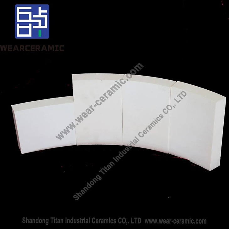 Abrasion Resistant ZTA Ceramic Curved Plate As Pipe Lining